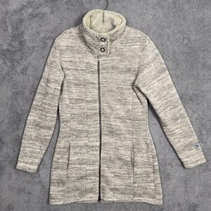 Kuhl Jacket Womens Medium Heather Cream Alaska Long Sweater Full Zip Sherpa 4235